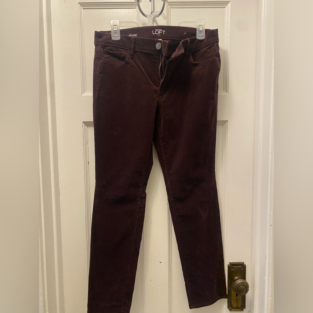 Burgundy corduroy pants